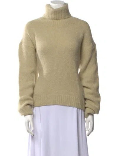 Pre-owned Anine Bing Alpaca Turtleneck Sweater In Neutral