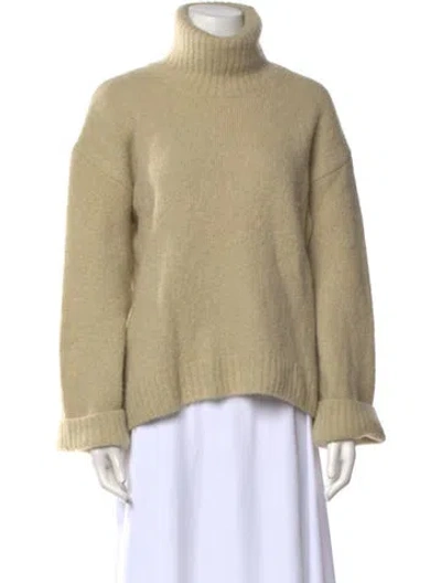 Pre-owned Anine Bing Alpaca Turtleneck Sweater In Neutral
