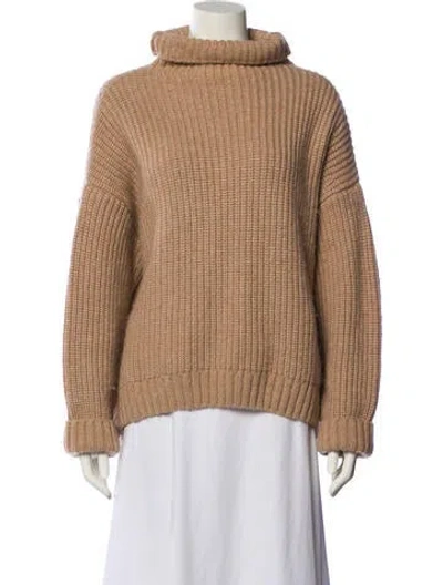 Pre-owned Anine Bing Alpaca Turtleneck Sweater In Neutral