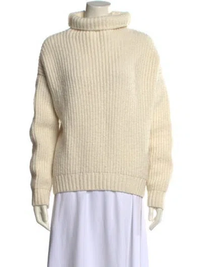 Pre-owned Anine Bing Alpaca Turtleneck Sweater In Neutral