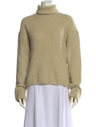 Pre-owned Anine Bing Alpaca Turtleneck Sweater In Neutral