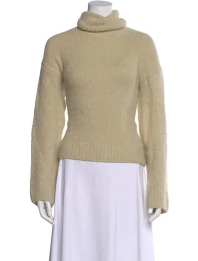 Pre-owned Anine Bing Alpaca Turtleneck Sweater In Neutral