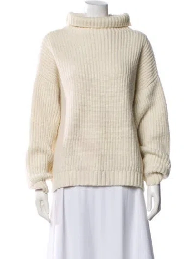 Pre-owned Anine Bing Alpaca Turtleneck Sweater In Neutral