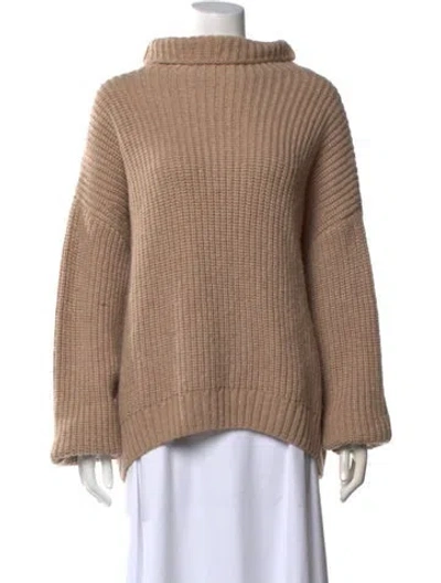 Pre-owned Anine Bing Alpaca Turtleneck Sweater In Neutral