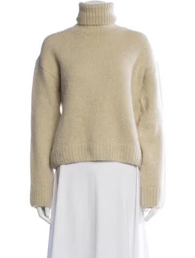 Pre-owned Anine Bing Alpaca Turtleneck Sweater In Neutral