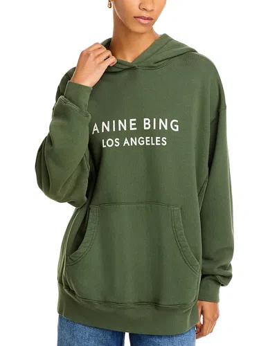 Anine Bing Alto Hoodie In Green
