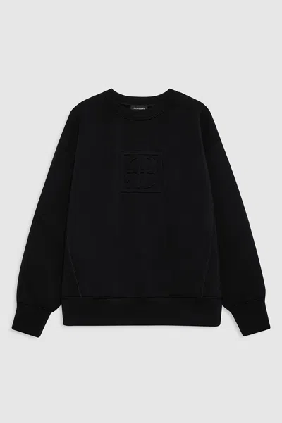 Anine Bing Alto Sweatshirt Framed Monogram - Black S