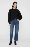 Anine Bing Alto Sweatshirt With Framed Monogram In Black