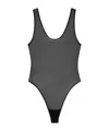 Anine Bing Geometric Lace Bodysuit Adjustable Straps In Black