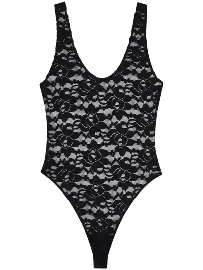 Anine Bing Alysha Floral-lace Bodysuit