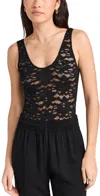Anine Bing Alysha Stretch-lace Bodysuit In Black