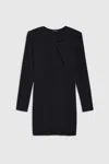Anine Bing Amaya Knot-detail Minidress In Black