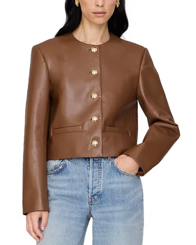 Anine Bing Amber Button Front Jacket In Brown