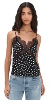 Anine Bing Amelie Camisole White/black In Multi