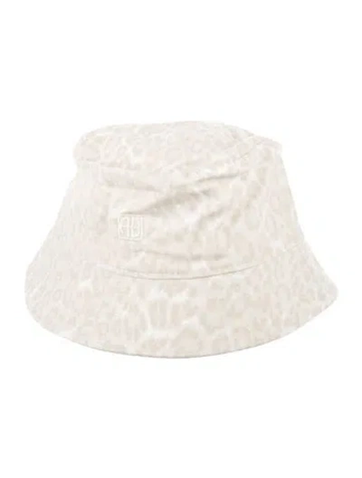Pre-owned Anine Bing Animal Print Bucket Hat W/tags In Neutral