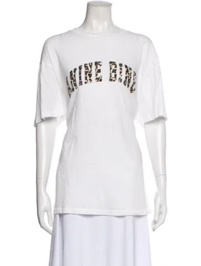 Pre-owned Anine Bing Animal Print Crew Neck T-shirt In Neutral