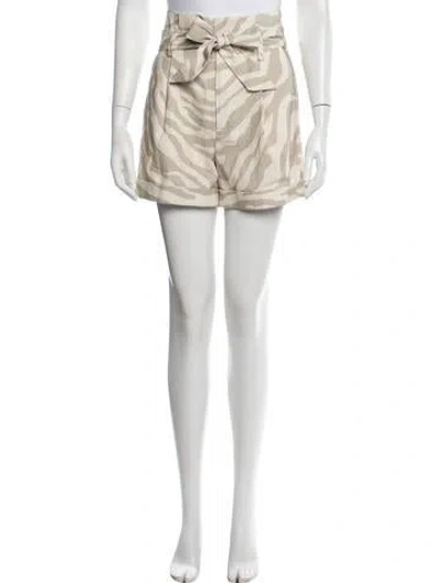 Pre-owned Anine Bing Animal Print Shorts In Neutral