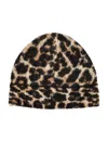 Anine Bing Elia Alpaca-wool Beanie Brown Leopard Pattern