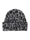 Anine Bing Elia Alpaca-wool Beanie Grey Leopard Pattern