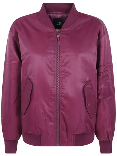 Anine Bing Leon Bomber Jacket In Pink