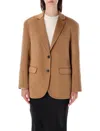 Anine Bing Oversized Wool Cashmere Tailored Blazer Coat In Brown