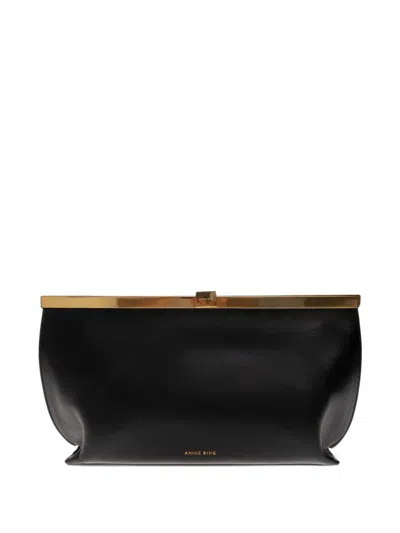 Anine Bing Anine Leather Clutch Bag In Black