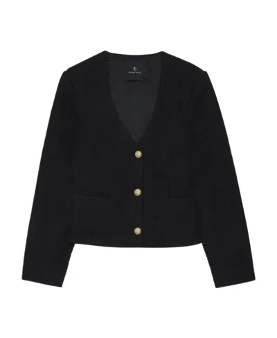 Anine Bing Anitta Knitted Cardigan In Black