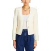 Anine Bing Anitta Womens Textured Business Shirt Jacket In White