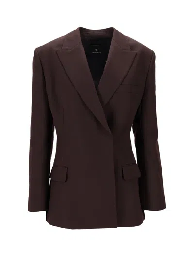 Anine Bing Aretha Blazer - Deep Brown