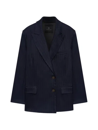 Anine Bing Aretha Blazer In Blue
