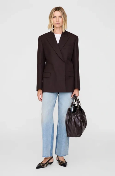 Anine Bing Aretha Blazer In Brown