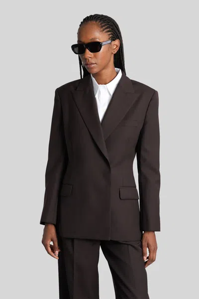 ANINE BING ARETHA BLAZER IN BROWN POLYESTER