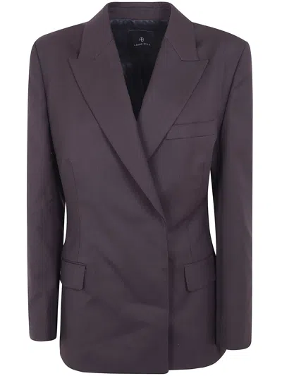 Anine Bing "aretha" Blazer Jacket In Brown