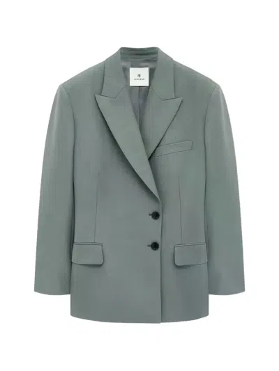 Anine Bing Aretha Double-breasted Blazer In Blue