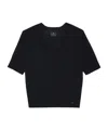 Anine Bing Aria V-neck Top In Black