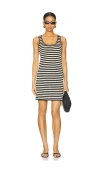 Anine Bing Arie Dress Black Ivory Stripe