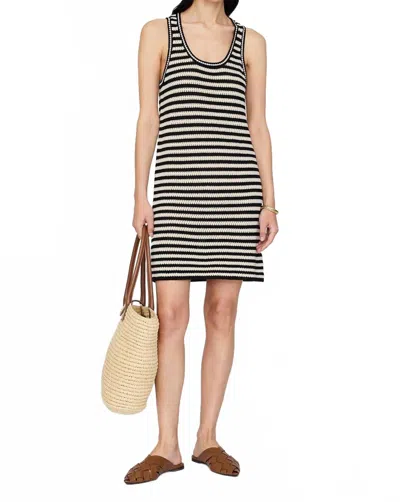 Anine Bing Arie Dress Black Ivory Stripe