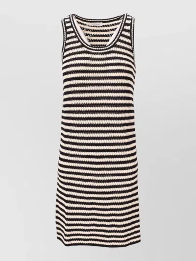Anine Bing Arie Scoop Neck Striped Knit Dress In Multi