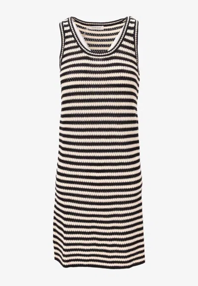 Anine Bing Arie Striped Knit Mini Dress In Multi