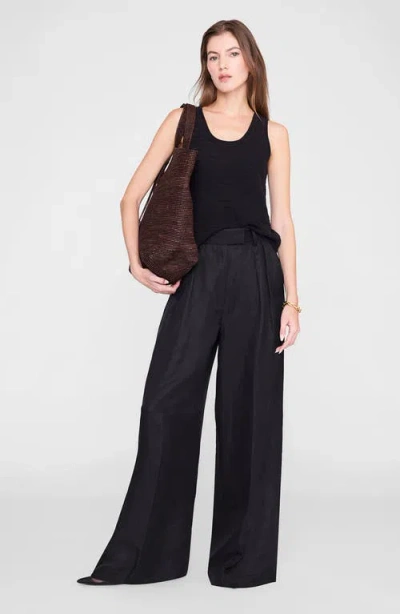 Anine Bing Ribbed Tank Top In Black
