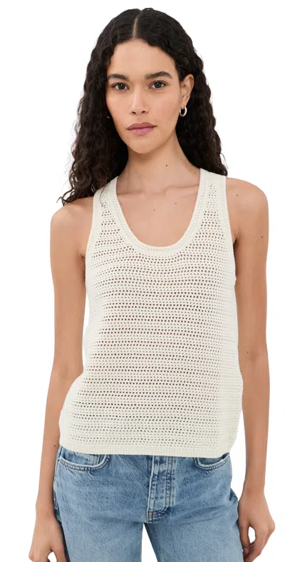 Anine Bing Arie Tank In Ivory Ivory In White