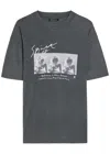 Anine Bing Ashton Concert Printed Cotton T-shirt In Black
