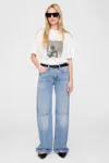 Anine Bing Ashton Tee Spirit In Ivory