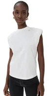 Anine Bing Caspen Boxy Tee In Ivory