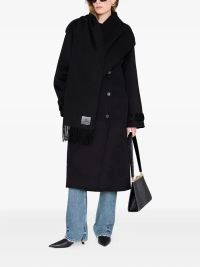 ANINE BING AUGUSTINA FRINGED WOOL SCARF