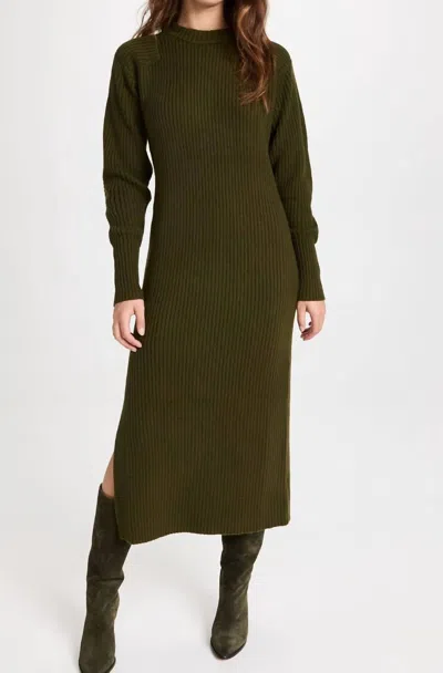 Anine Bing Aurora Dress In Army Green