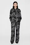 Anine Bing Avalon Shirt In Black Mushroom Print In Black
