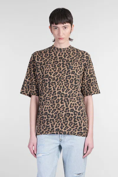 Anine Bing Avi T-shirt In Animalier Cotton In Animal Print