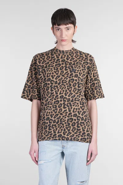 Anine Bing Beth Mini Dress Black And Brown Leopard In Animal Print