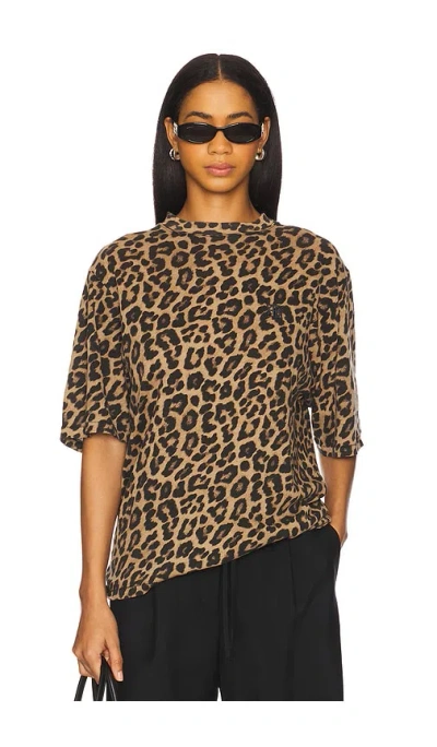 Anine Bing Beth Mini Dress Black And Brown Leopard In Animal Print